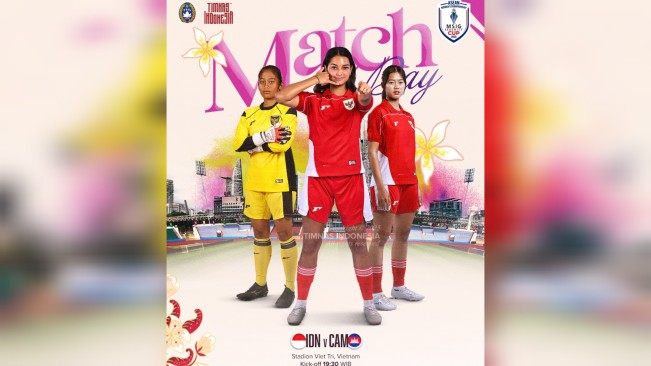 Timnas Putri Indonesia vs Kamboja. [Instagram]